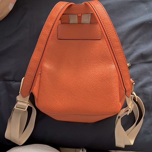 Super cute leather orange Michael Kors backpack. ONLY WORN ONCE. - Picture 3 of 4